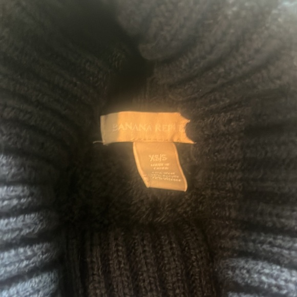 Banana Republic cozy, shrug, poncho, turtleneck, sweater navy blue small - Picture 2 of 3